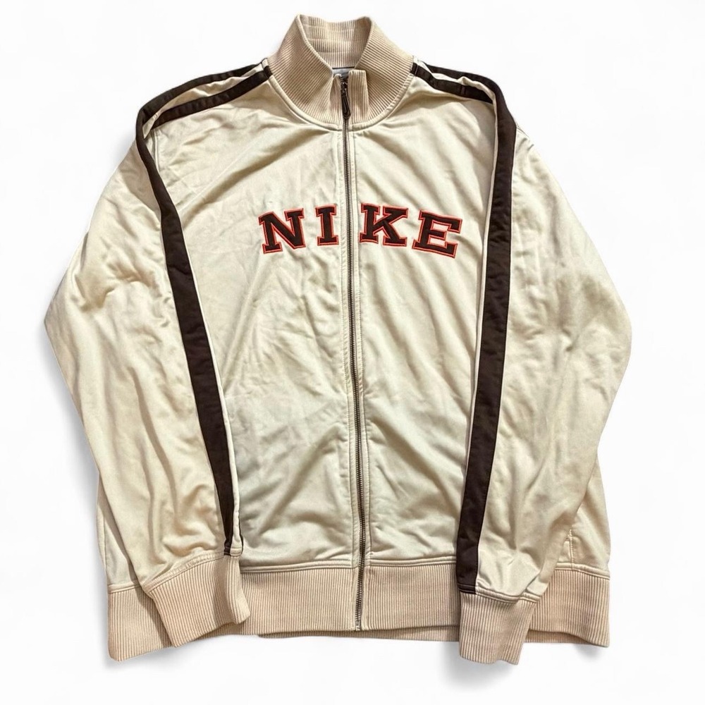 Vintage Nike Spell Out Full Zip Track Jacket Men's Size 2XL Y2K 2000s Silver Tag